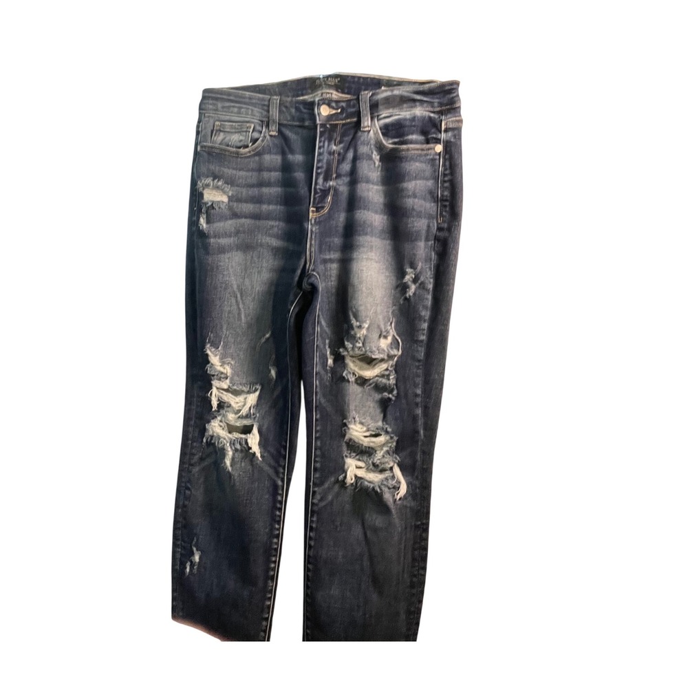 Judy Blue Los Angeles Distressed Skinny Jeans Dark Wash‎ Denim Size 11/30